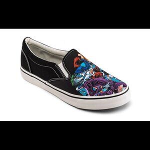 THE JOKER Sz 9  Harley Quinn Slip-On Sneakers Colourful Comfort Shoes